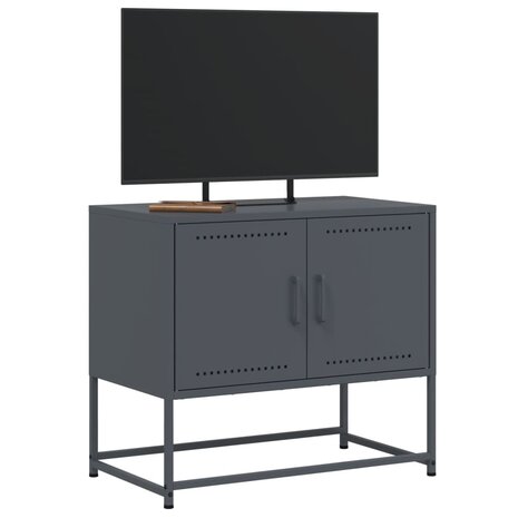 Tv-meubel 68,5x39x60,5 cm staal antracietkleurig 4