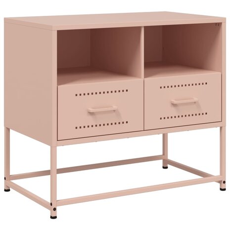 Tv-meubel 68x39x60,5 cm staal roze 2