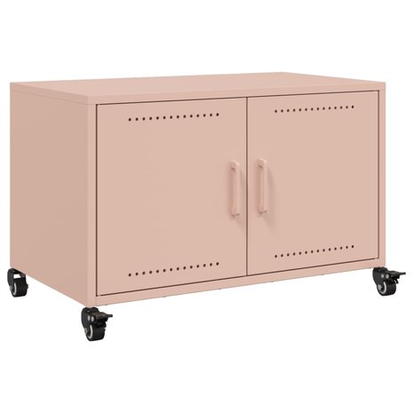 Tv-meubel 68x39x43,5 cm koudgewalst staal roze 2