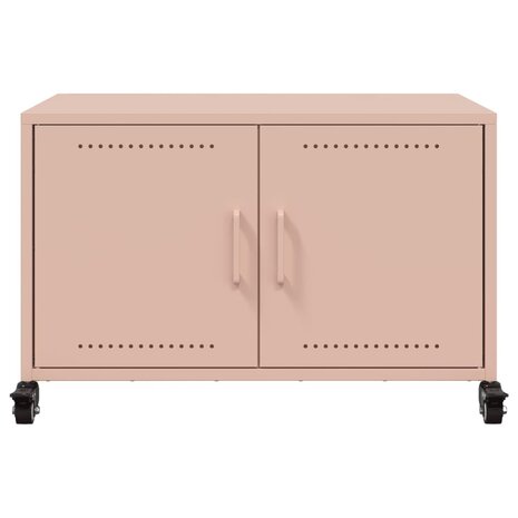 Tv-meubel 68x39x43,5 cm koudgewalst staal roze 6