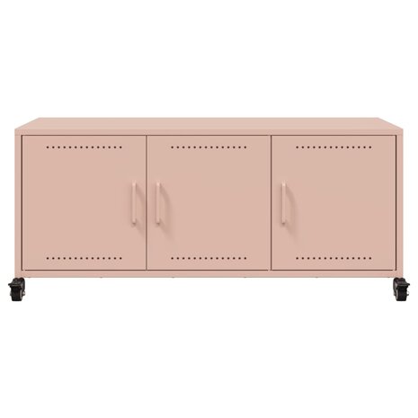 Tv-meubel 100,5x39x43,5 cm koudgewalst staal roze 6