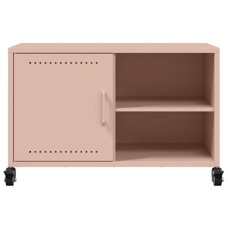 Tv-meubel 68x39x43,5 cm koudgewalst staal roze 6