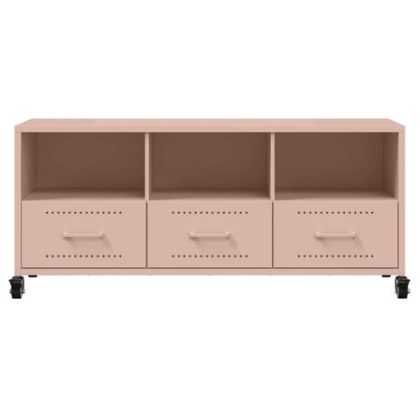 Tv-meubel 100,5x39x43,5 cm koudgewalst staal roze 6