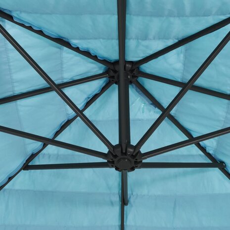 Parasol met stalen paal 269x269x235 cm blauw 9