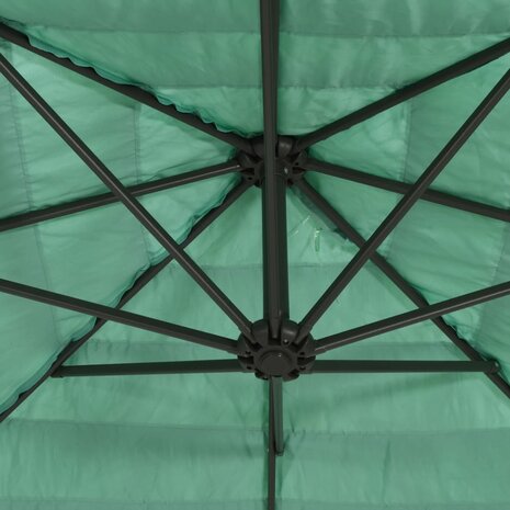 Parasol met stalen paal 269x269x235 cm groen 9