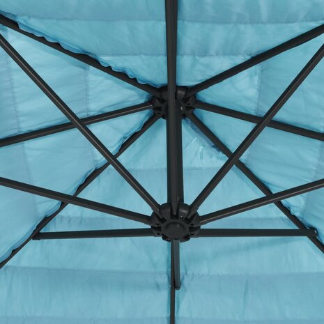 Parasol met stalen paal 290x290x238 cm blauw 9