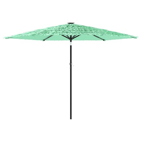 Parasol met stalen paal 288x288x225 cm groen 2