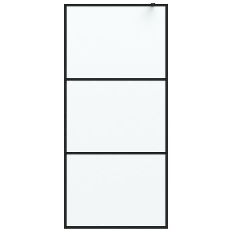 Inloopdouchewand 90x195 cm mat ESG-glas zwart 3