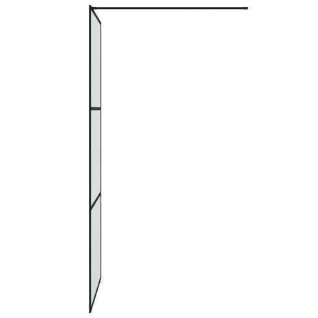 Inloopdouchewand 90x195 cm mat ESG-glas zwart 4