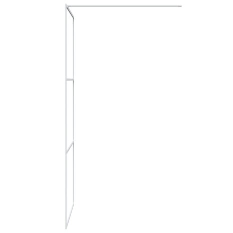 Inloopdouchewand 90x195 cm transparant ESG-glas wit 4