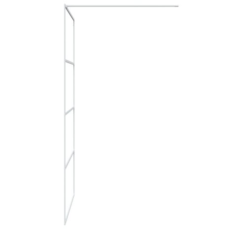 Inloopdouchewand 115x195 cm transparant ESG-glas wit 4