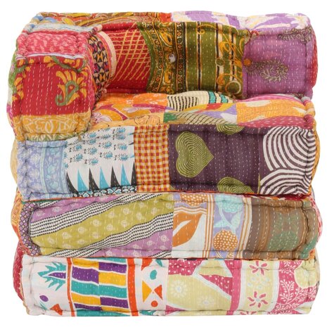 Poef modulair stof patchwork 2