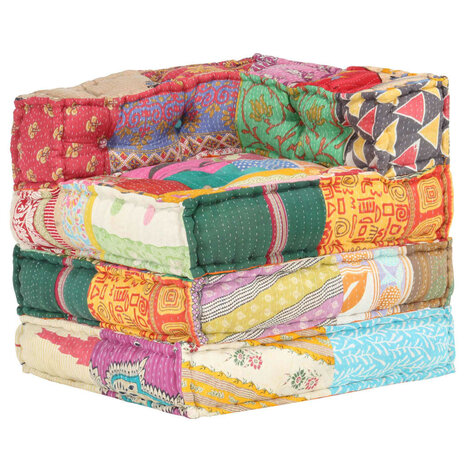 Poef modulair stof patchwork 5