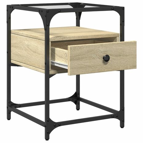 Nachtkastjes 2 st 40x40x55 cm bewerkt hout sonoma eikenkleurig 8