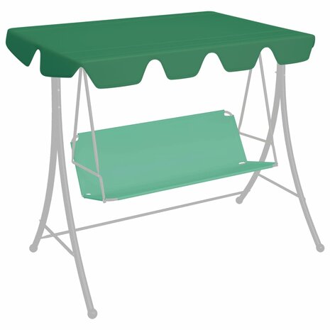 Vervangingsluifel voor schommelbank 150/130x105/70 cm groen 1