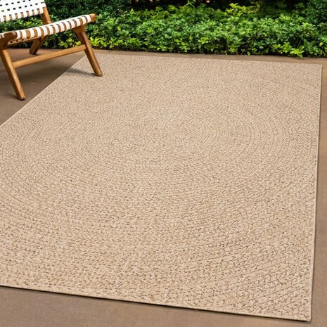 Vloerkleed ZIZUR binnen en buiten 80x150 cm jute look 1