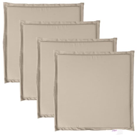 Tuinzitkussens 4 st vierkant 45x45x2 cm taupe 2