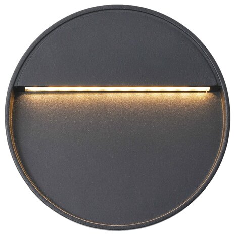 LED-buitenwandlampen 2 st 3 W rond zwart 4