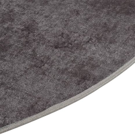 Vloerkleed wasbaar anti-slip Ø 200 cm grijs 4