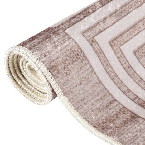 Vloerkleed wasbaar anti-slip 80x150 cm beige 6