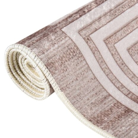 Vloerkleed wasbaar anti-slip 160x230 cm beige 3