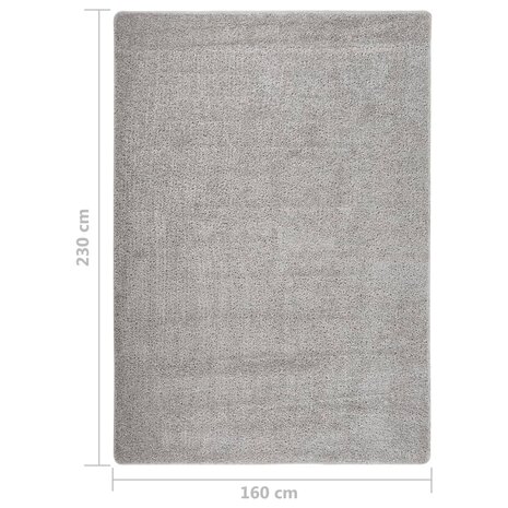 Vloerkleed shaggy anti-slip 160x230 cm lichtgrijs 5