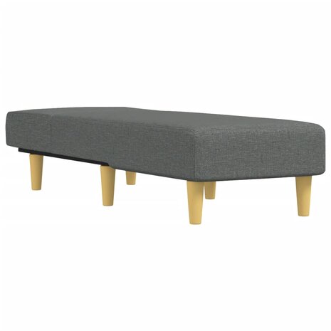 Chaise longue stof donkergrijs 3