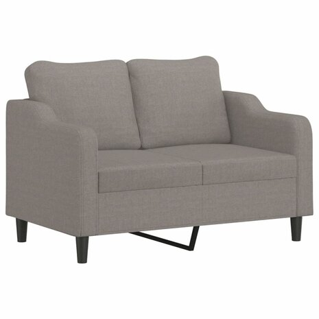 2-delige Loungeset met kussens stof taupe 3