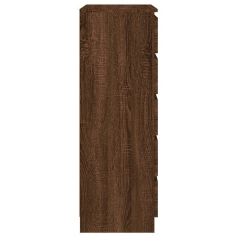 Ladekast 60x36x103 cm bewerkt hout bruin eikenkleur 8