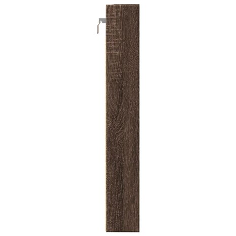 Vitrinekast 80x8,5x58 cm bewerkt hout bruin eikenkleurig 5