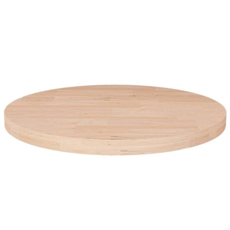 Tafelblad rond Ø30x2,5 cm onbehandeld massief eikenhout 1