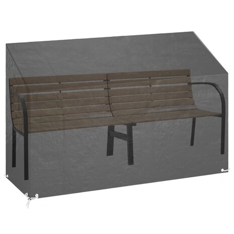 Tuinbankhoes met 8 oogjes 190x70x70/88 cm polyetheen 2