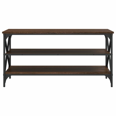 Tv-meubel 100x40x50 cm bewerkt hout bruin eikenkleur 5