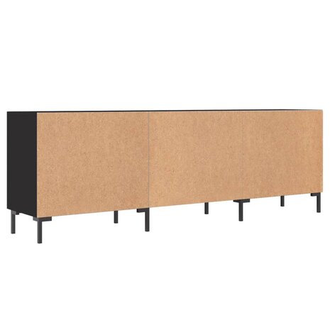 Tv-meubel 150x30x50 cm bewerkt hout zwart 8