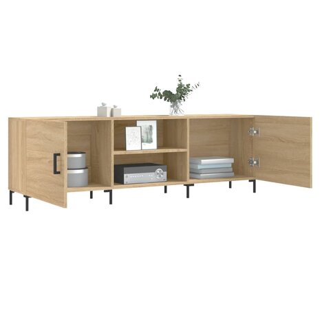 Tv-meubel 150x30x50 cm bewerkt hout sonoma eikenkleurig 4