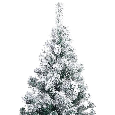 Kunstkerstboom met sneeuwvlokken 300 cm PVC groen 3