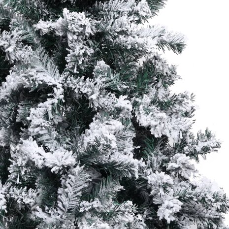 Kunstkerstboom met sneeuwvlokken 300 cm PVC groen 4