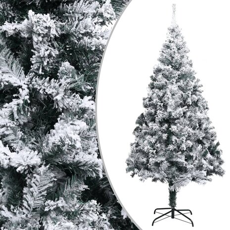 Kunstkerstboom met sneeuw PVC 400 cm groen 1