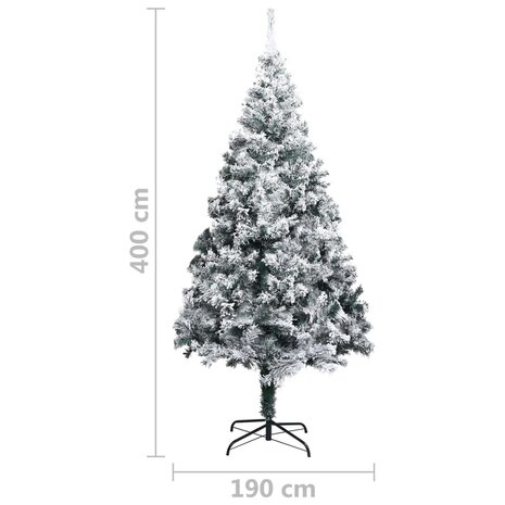 Kunstkerstboom met sneeuw PVC 400 cm groen 8