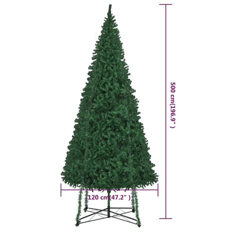 Kunstkerstboom met standaard 500 cm groen  9