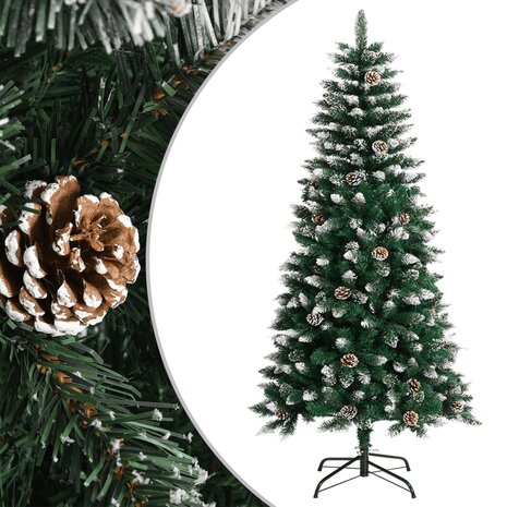 Kunstkerstboom met standaard 120 cm PVC groen 1