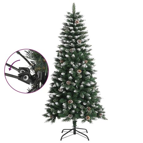 Kunstkerstboom met standaard 120 cm PVC groen 3