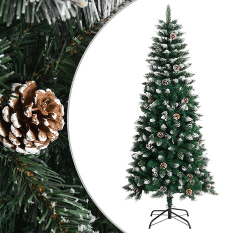 Kunstkerstboom met standaard 150 cm PVC groen 1