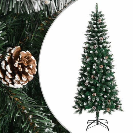 Kunstkerstboom met standaard 180 cm PVC groen 1