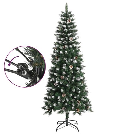 Kunstkerstboom met standaard 180 cm PVC groen 3