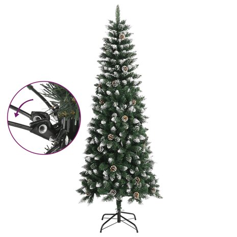 Kunstkerstboom met standaard 240 cm PVC groen 3