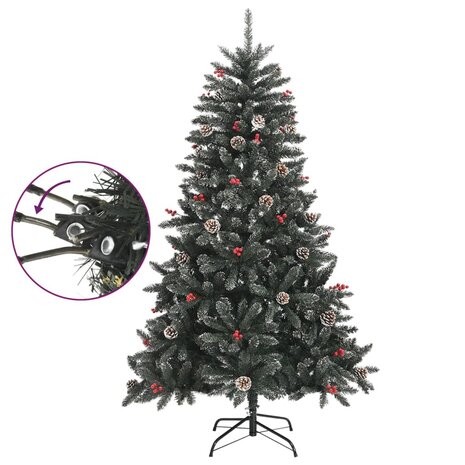 Kunstkerstboom met standaard 120 cm PVC groen 3