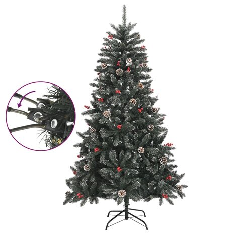 Kunstkerstboom met standaard 150 cm PVC groen 3