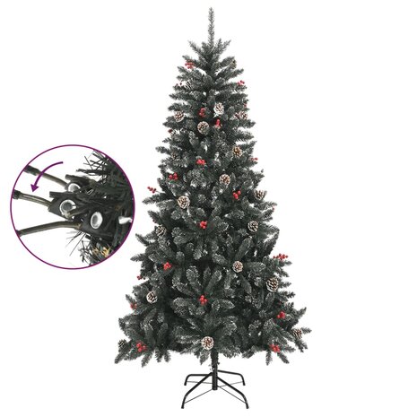 Kunstkerstboom met standaard 210 cm PVC groen 3