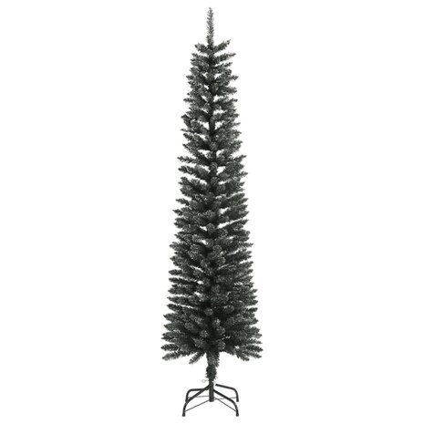 Kunstkerstboom met standaard smal 210 cm PVC groen 2